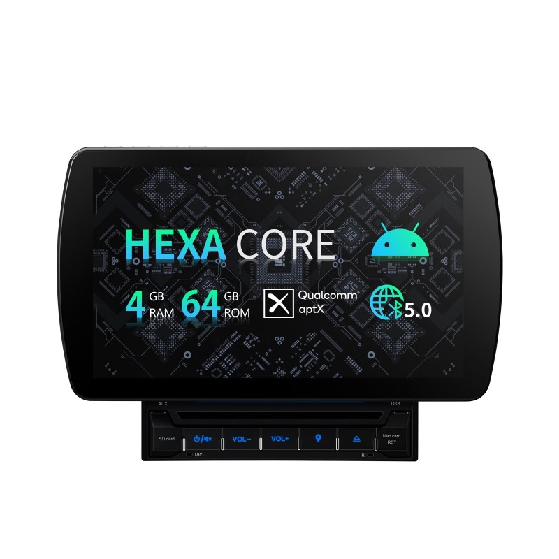 Una efectiva Bolsa voluntario Radio DVD GPS ANDROID 11 Hexa Core 2 DIN 10,1" HD USB SD HDMI